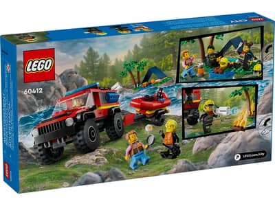 LEGO® City 4x4 Fire Engine with Rescue Boat Toy 60412