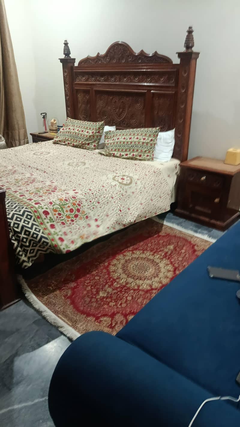 bed with two side tables 0