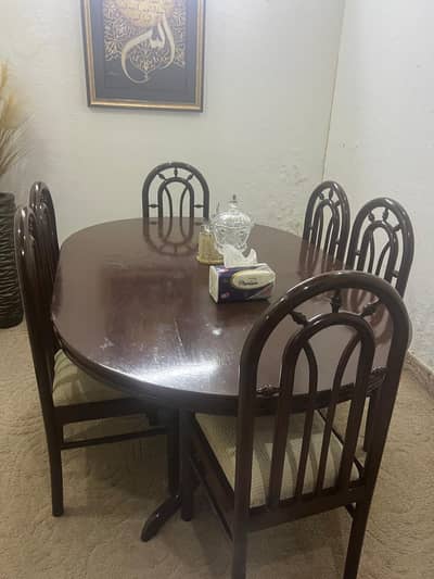 Dining table (solid wood) 8 chairs
