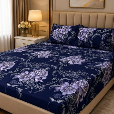 3 piece cotton modern design bed sheet