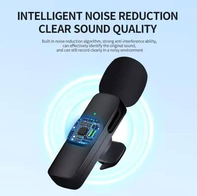 Wireless Bluetooth Microphone for iPhone and Android Black