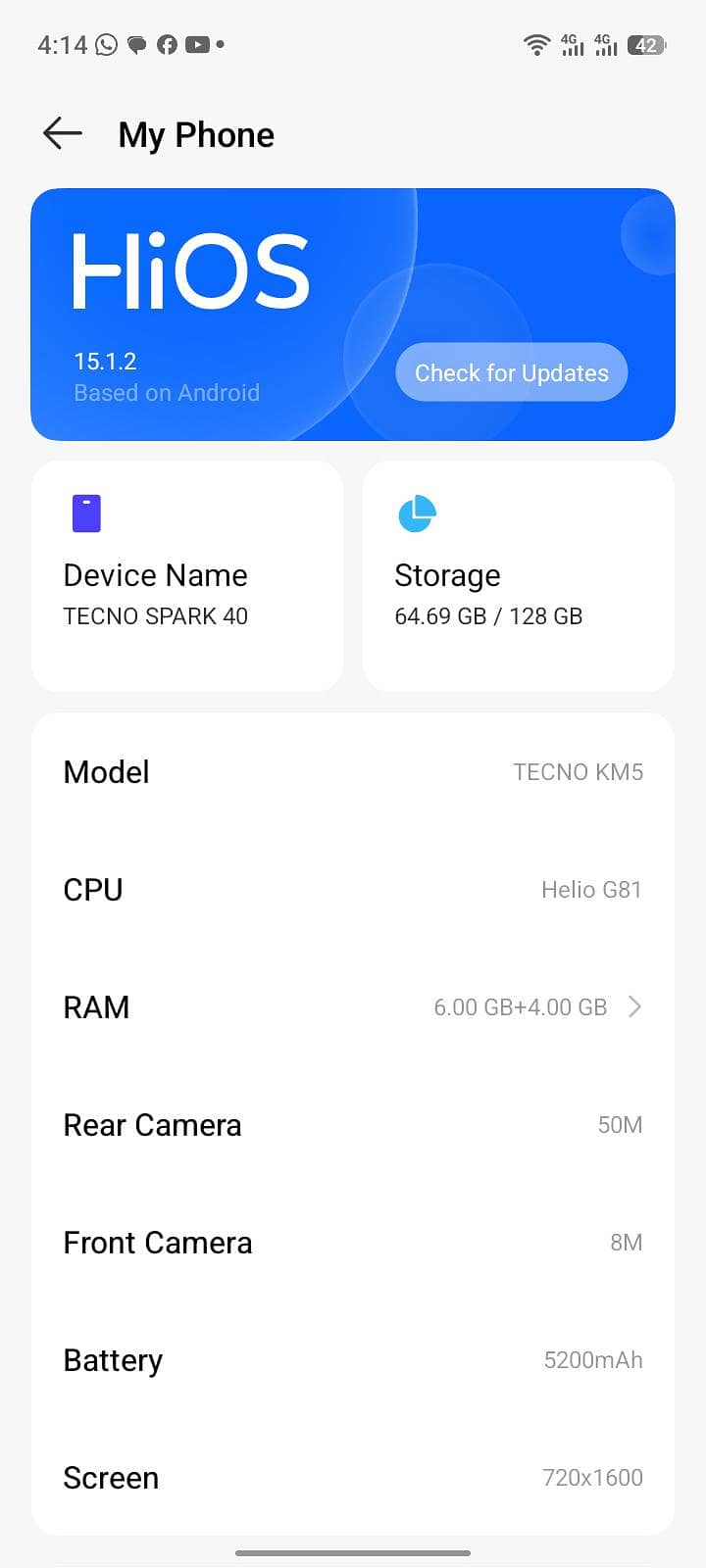 Tecno Spark 40 0