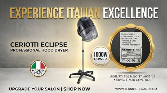 Ceriotti Eclipse Professional Hair Dryer Hood - Original Made in Italy