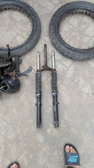 Honda 125 Front Fork and Swingarm