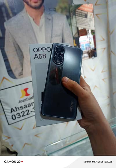 OPPO A58 6gb 128gb with original box charger