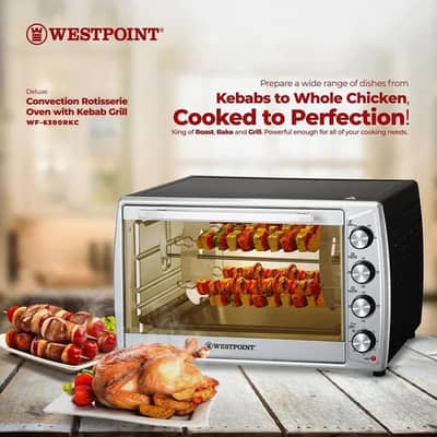 Deluxe Professional Convection Rotisserie oven with Kabab Grill