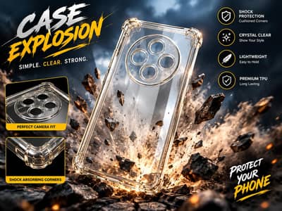 Premium Transparent Silicon Mobile Phone Cover | New