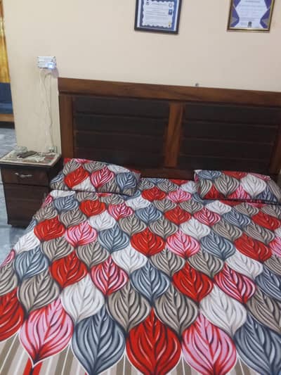 bed and dressing