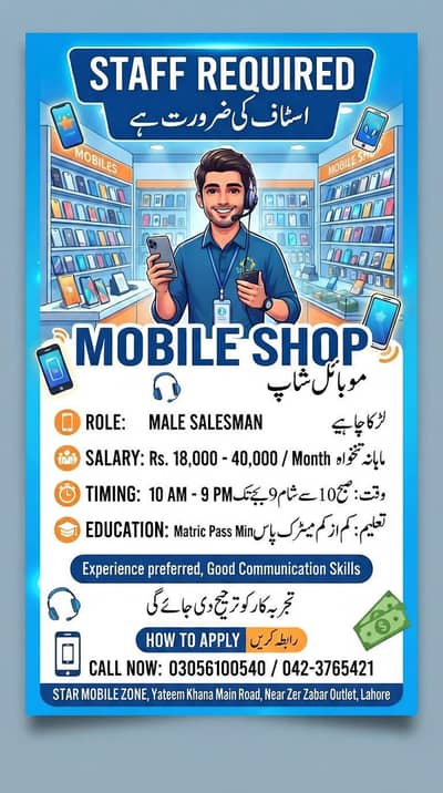 Sales Man Required