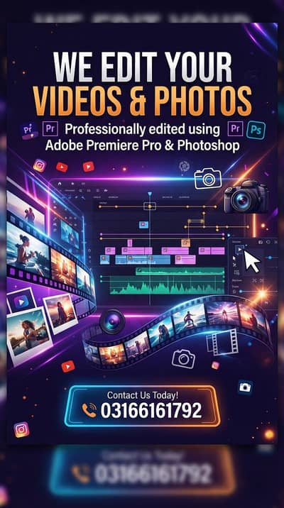 Professional Video & Photo Editing Services | 03166161792