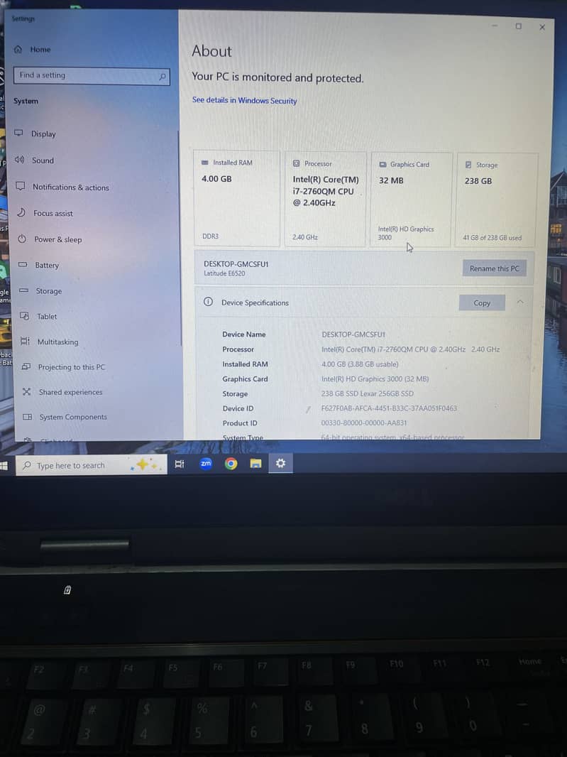 Dell latitude E6520 2