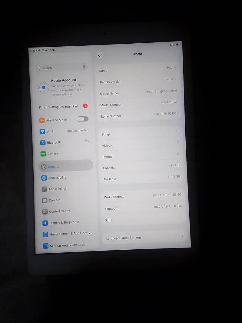 ipad 8th generation 128gb 6
