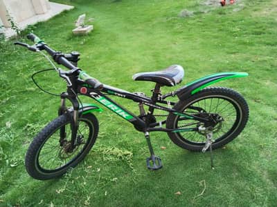 Gerik Sport Mountain Bicycle - Black & Green / Disc Brakes