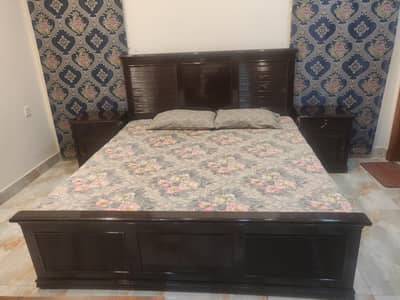 Rs. 40000 Double bed with mattress and side tables