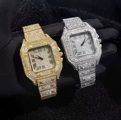 Luxury iced out crystal Dial watch