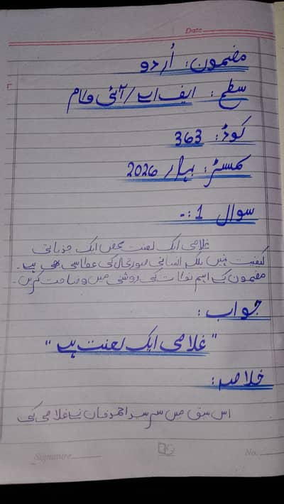 AIOU spring assignments