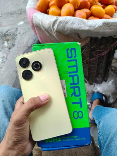 Infinix smart 8 full box official pta 10/9.5 condition