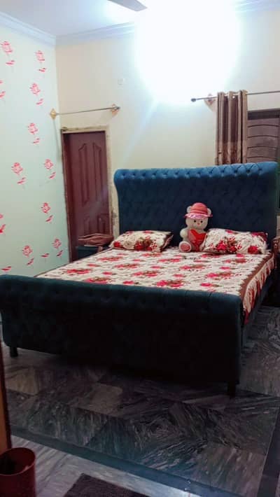 Wooden King Bed with Side Tables