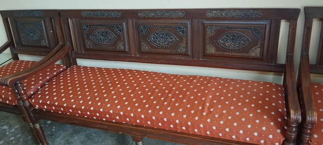 wooden sofa set