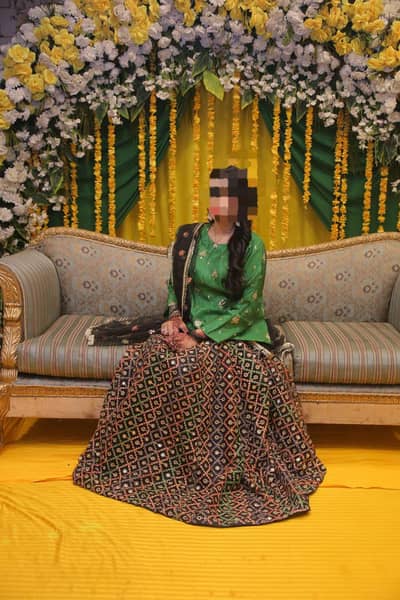 Mehndi 3 piece dress