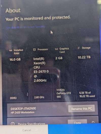 HP Z420 workstation