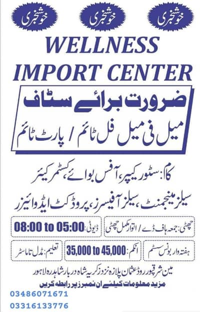 office work staff required