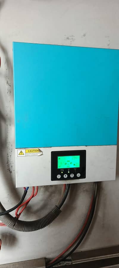 Used 3KW Solar inverter with 02 deep cycle exide 120Ah 12V batteries