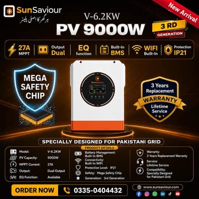 v series 6.2KW PV 9000W Inverter