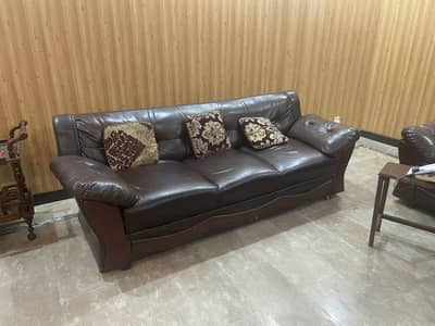 7 seater leather sofa