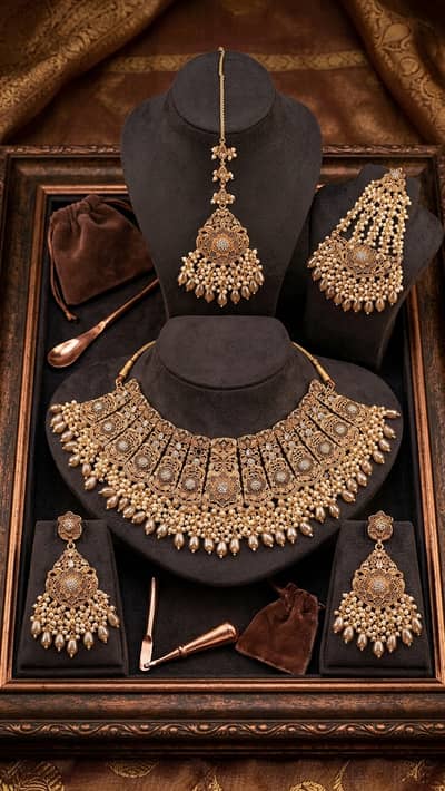 Royal Golden-Copper Artificial Jewellery Set