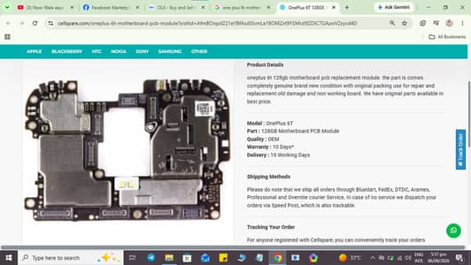 need motherboard One Plus 6T
