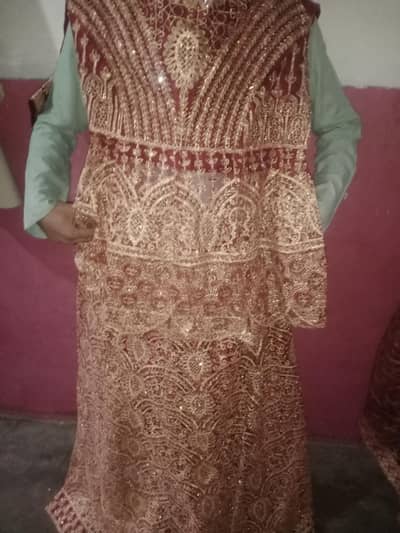 new one time use sharara in mahroon colour and soft embroidery