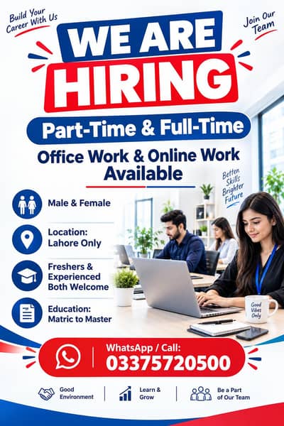 MALE AND FEMALE STAFF ARE REQUIRED