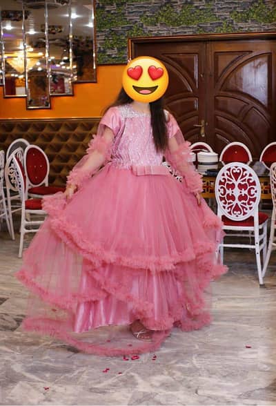 Beautiful pink fancy party dress  Medium size price :Rs. 2,000