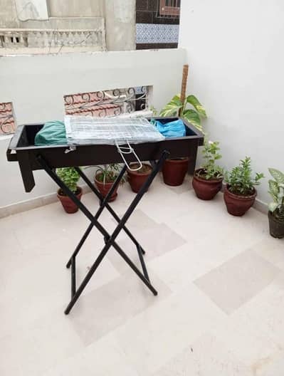Barbeque iron angeethi 33 inch 3 fit big folding stand big grill&koila