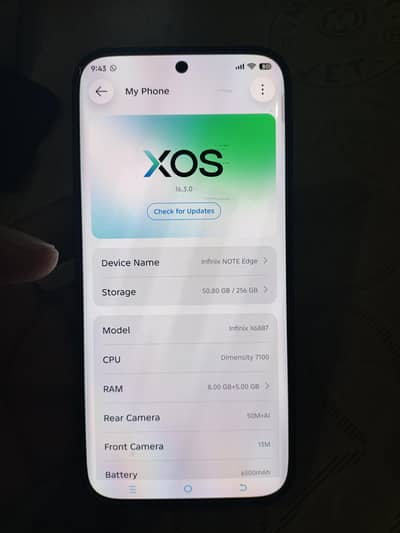 Infinix Note edge 10/10 just box open
