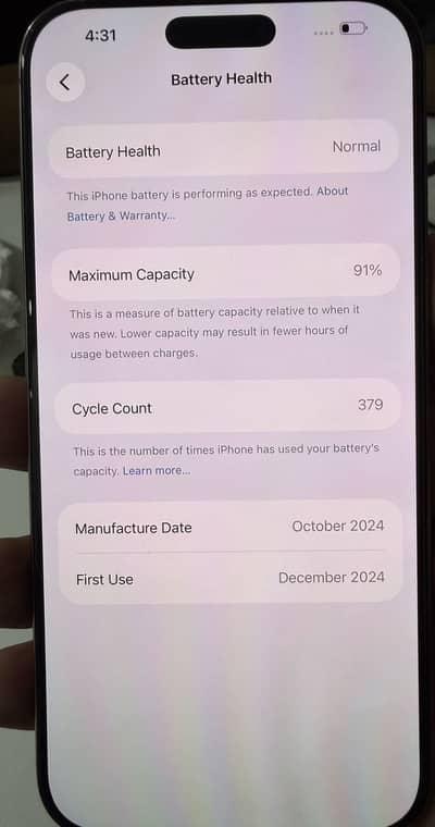 Iphone 16 pro max physical dule 256gb pta Approved