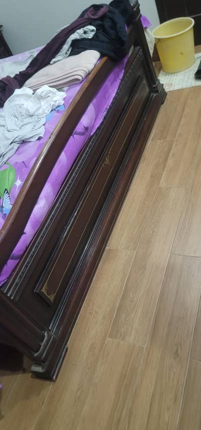 used king size bed with side table