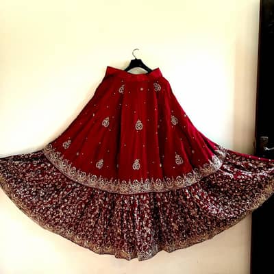 Luxury Bridal Lehenga | Brand New & Unworn | Heavy Handwork | Stitched
