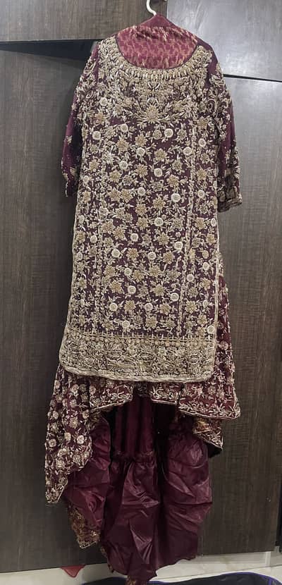 Bridal lehenga mehroon colour