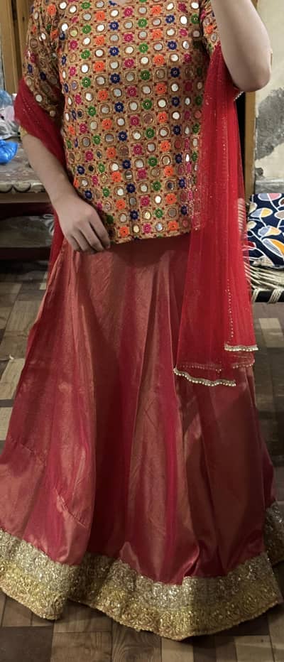 “Stunning Mirror Work Silk Lehenga Choli ”