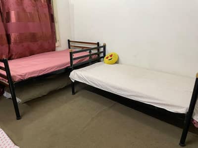 2 single beds+free mattress