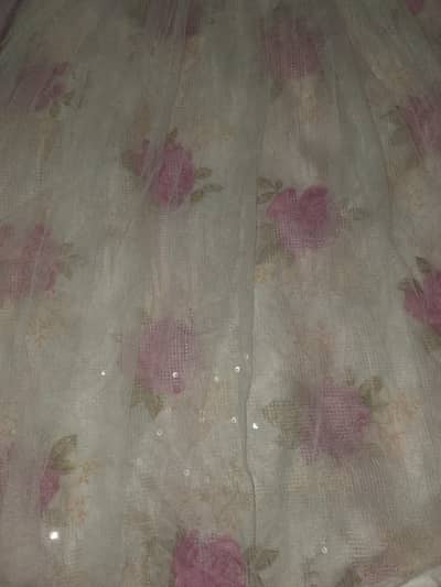 Beautiful White Pink Tail Dress with Net Dupatta | Fancy Party Wear