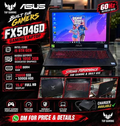 ASUS TUF FX504GD Gaming Laptop | i5 8th | GTX 1050 2GB