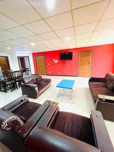 2bed fully floor family fully luxury furnished appartment available for rent in bahria town phase 4 Civic centre reasonable rent main circle view well maintained building reasonable rent