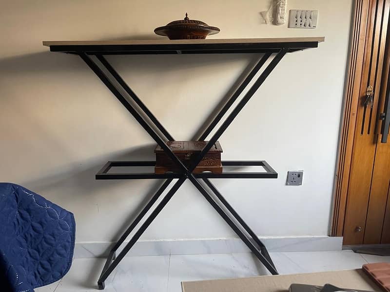 Modern X-Frame Console Table 0