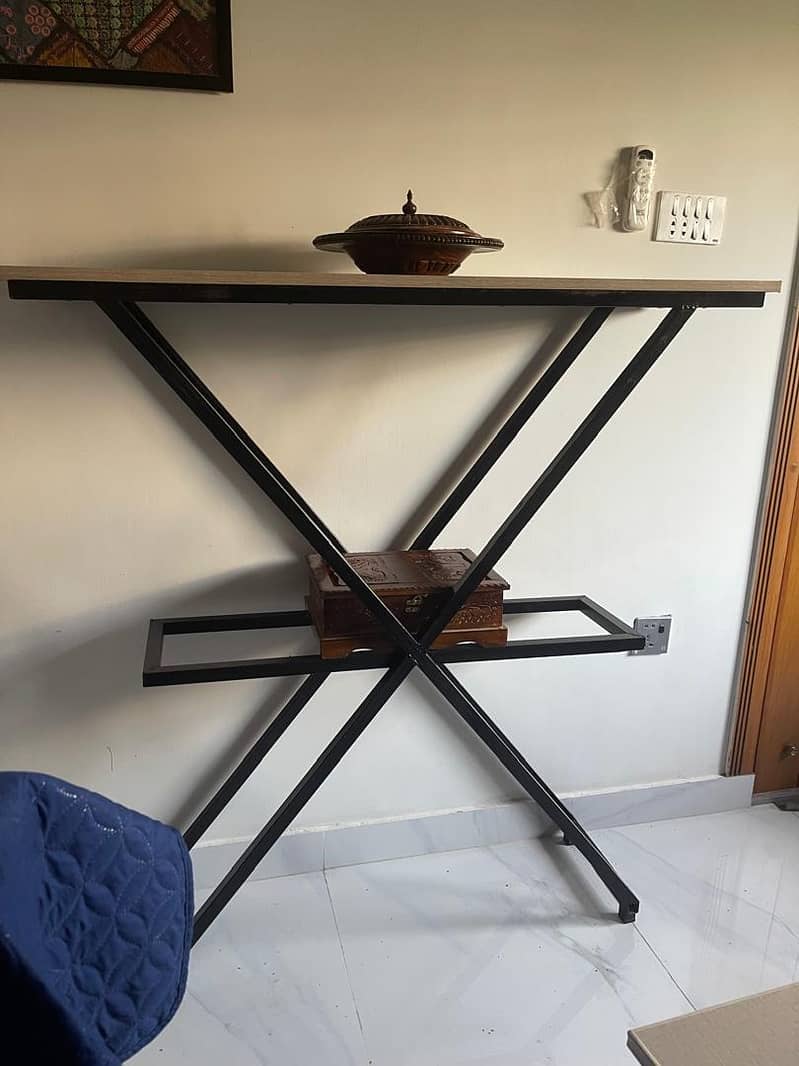 Modern X-Frame Console Table 3