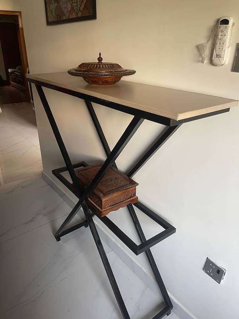 Modern X-Frame Console Table 5