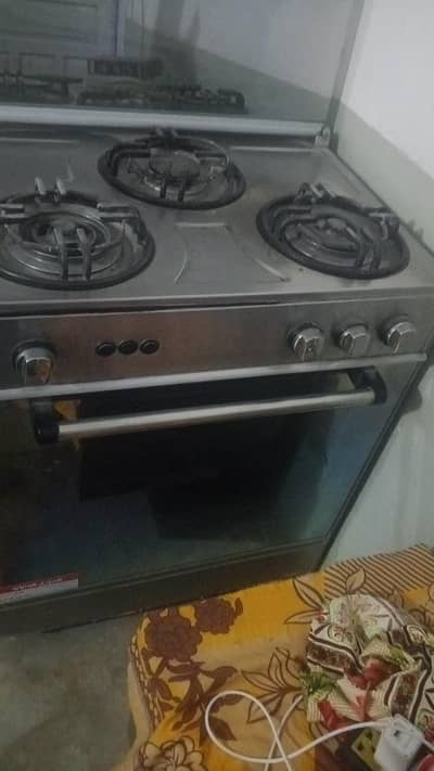 gas stove with an oven