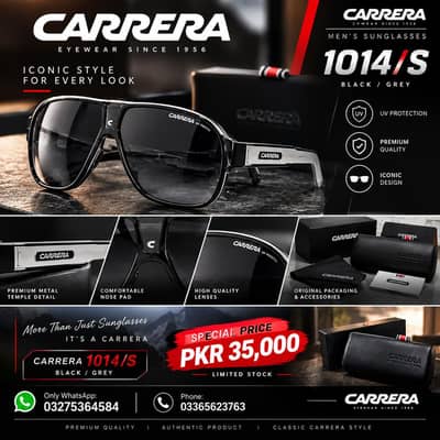 CARRERA 1014/S — BLACK / GREY